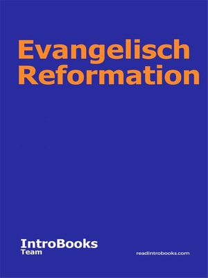 cover image of Evangelisch Reformation
